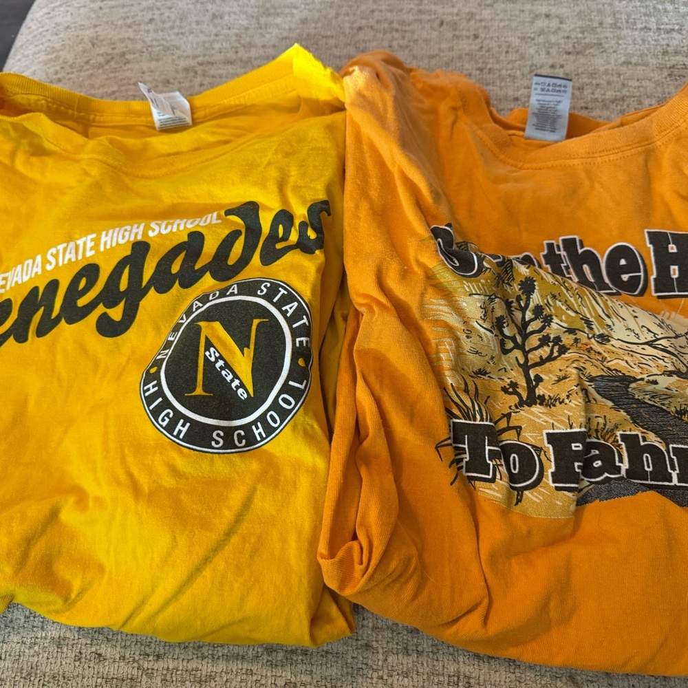 T-Shirts - Yellow and Orange shirts graphic tees XL - Nevada Pahrump